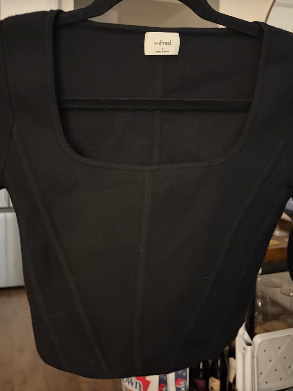 Aritzia Cropped Black Sweater